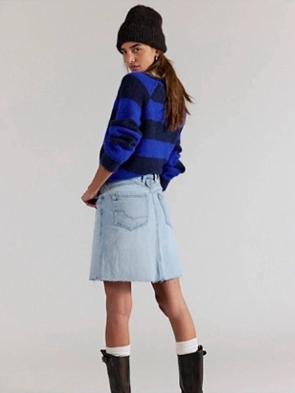 NWT Free People We The Free Suzy Denim Midi Skirt